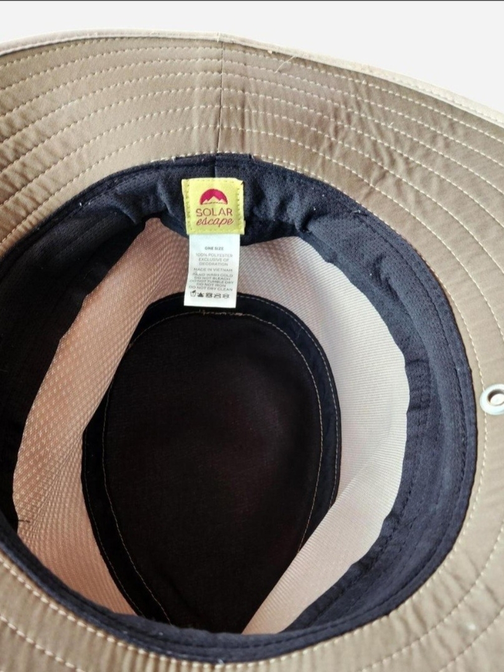 Unbranded Women's Tan Mesh Brim Sun Hat - Picture 2 of 2